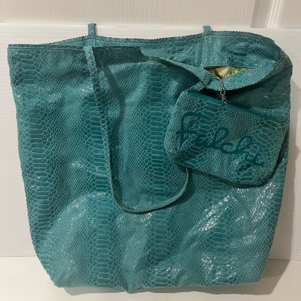 Carlos Falchi snakeskin tote